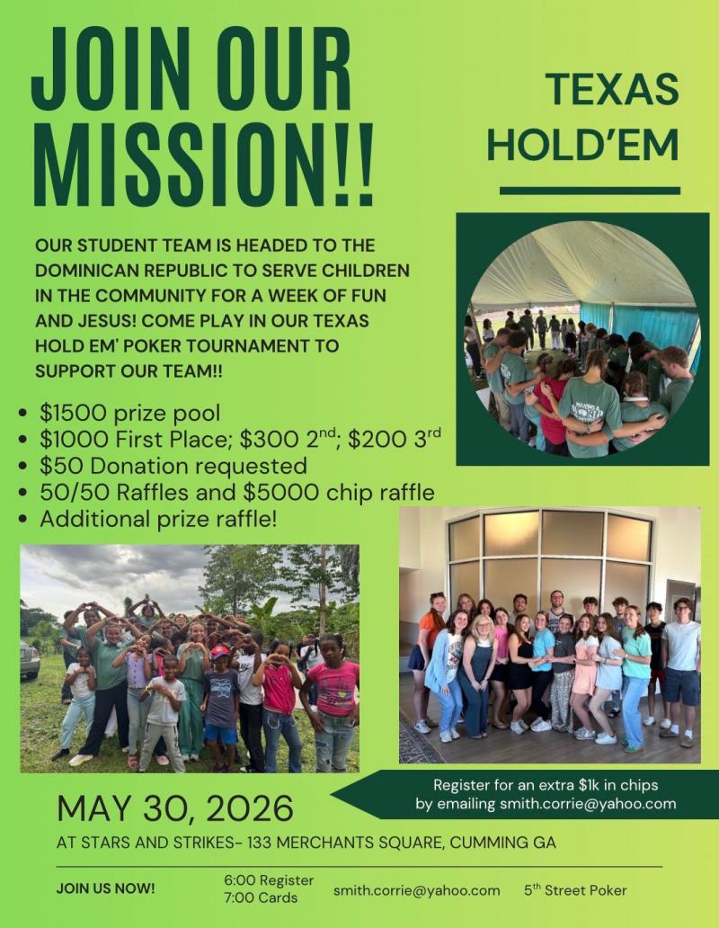 Fundraiser Tournament Benefiting Dominican Republic Mission Trip - Stars and Strikes at 5thstreetpoker.com